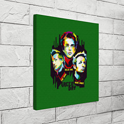 Холст квадратный Green Day: Trio, цвет: 3D-принт — фото 2