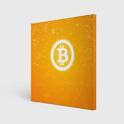 Картина квадратная Bitcoin Orange