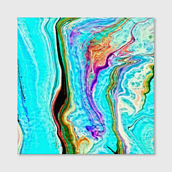 Холст квадратный Цветные разводы, цвет: 3D-принт — фото 2