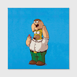 Холст квадратный Homer Dad, цвет: 3D-принт — фото 2