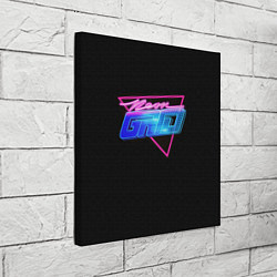 Холст квадратный GTA VI: Neon Grid, цвет: 3D-принт — фото 2