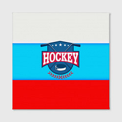 Холст квадратный Hockey Russia, цвет: 3D-принт — фото 2