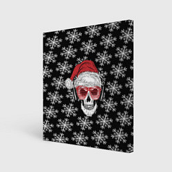 Картина квадратная Santa Skull хипстер