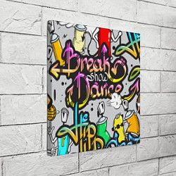 Холст квадратный Break Show Dance, цвет: 3D-принт — фото 2