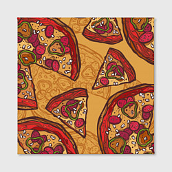 Холст квадратный Пицца, цвет: 3D-принт — фото 2