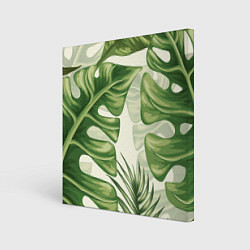 Холст квадратный Тропический папоротник, цвет: 3D-принт