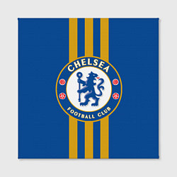 Холст квадратный FC Chelsea: Gold Lines, цвет: 3D-принт — фото 2