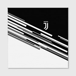 Холст квадратный FC Juventus: B&W Line, цвет: 3D-принт — фото 2