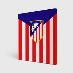 Холст квадратный FC Atletico Madrid, цвет: 3D-принт