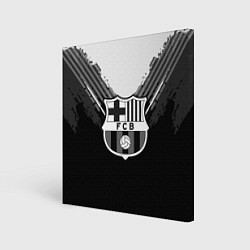 Холст квадратный FC Barcelona: Black Style, цвет: 3D-принт