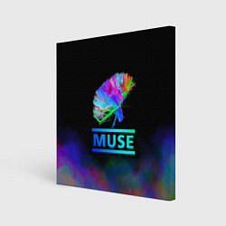 Холст квадратный Muse: Neon Flower, цвет: 3D-принт