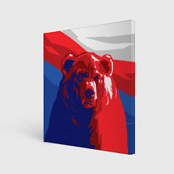 Картина квадратная Российский медведь