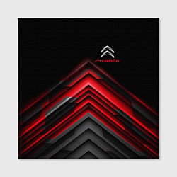Холст квадратный Citroen: Red sport, цвет: 3D-принт — фото 2