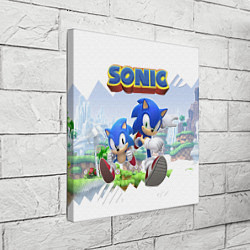 Холст квадратный Sonic Stories, цвет: 3D-принт — фото 2