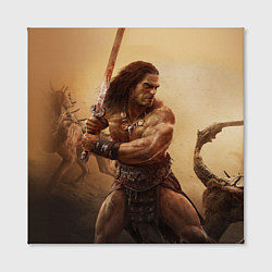 Холст квадратный Конан-варвар, цвет: 3D-принт — фото 2