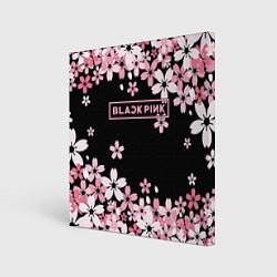 Холст квадратный Black Pink: Pink Sakura, цвет: 3D-принт