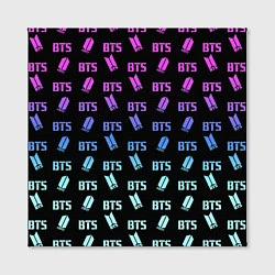 Холст квадратный BTS: Neon Gradient, цвет: 3D-принт — фото 2