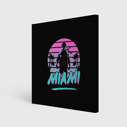 Холст квадратный Майами, цвет: 3D-принт