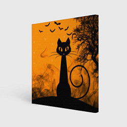 Холст квадратный Halloween Cat, цвет: 3D-принт