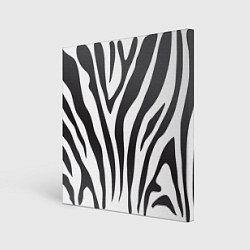 Холст квадратный Африканская зебра, цвет: 3D-принт