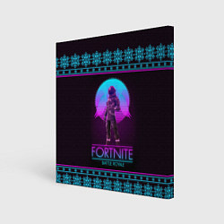 Холст квадратный Fortnite: Neon Battle, цвет: 3D-принт