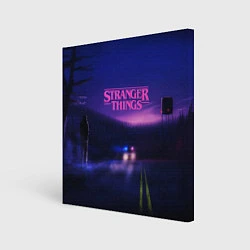 Картина квадратная Stranger Things: Neon Road