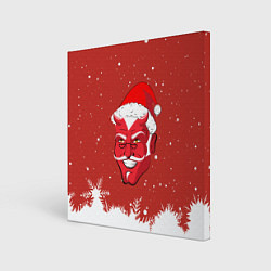 Холст квадратный Сатана Санта, цвет: 3D-принт