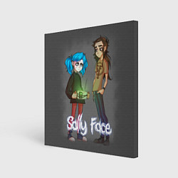 Холст квадратный Sally Face: Friends, цвет: 3D-принт