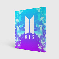Холст квадратный BTS: Violet Butterflies, цвет: 3D-принт