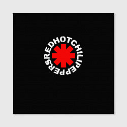 Холст квадратный Red Hot chili peppers logo on black, цвет: 3D-принт — фото 2