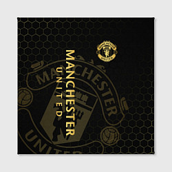 Холст квадратный Манчестер Юнайтед - team coat of arms, цвет: 3D-принт — фото 2