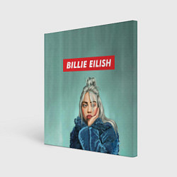 Холст квадратный Billie Eilish, цвет: 3D-принт