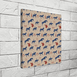 Холст квадратный Кони, цвет: 3D-принт — фото 2