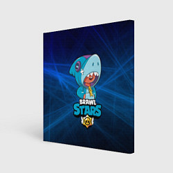 Холст квадратный Brawl stars leon shark, цвет: 3D-принт