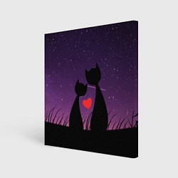 Картина квадратная Котики