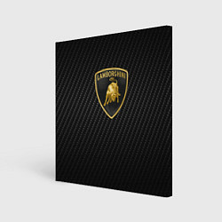 Картина квадратная Lamborghini logo n carbone