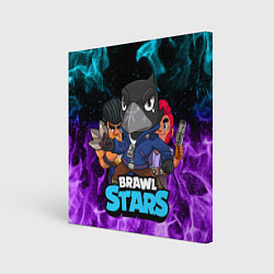 Холст квадратный BRAWL STARS CROW, цвет: 3D-принт