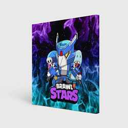 Холст квадратный BRAWL STARS MECHA CROW, цвет: 3D-принт