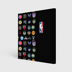 Холст квадратный NBA Team Logos 2, цвет: 3D-принт
