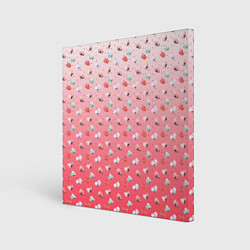 Холст квадратный Пижамный цветочек, цвет: 3D-принт