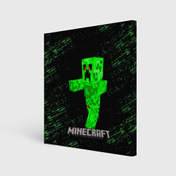 Холст квадратный MINECRAFT CREEPER, цвет: 3D-принт