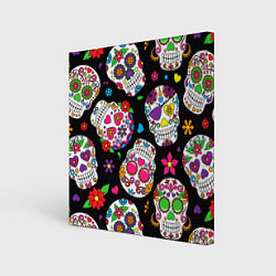 Картина квадратная Шальные черепа