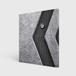 Холст квадратный BMW - emblem - metal - texture, цвет: 3D-принт