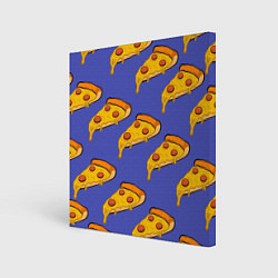 Холст квадратный Кусочки пиццы, цвет: 3D-принт