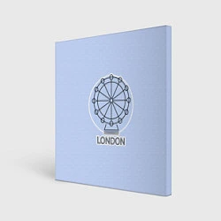 Холст квадратный Лондон London Eye, цвет: 3D-принт