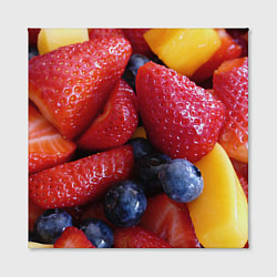 Холст квадратный Фругтово-ягодное изобилие, цвет: 3D-принт — фото 2