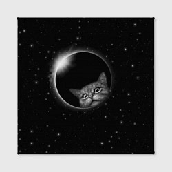Холст квадратный Кот в Космосе, цвет: 3D-принт — фото 2