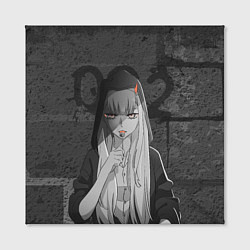 Холст квадратный Zero Two, цвет: 3D-принт — фото 2