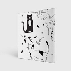 Холст квадратный Кис-Кис, цвет: 3D-принт