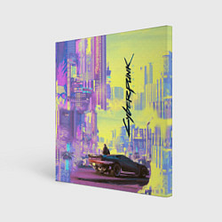 Холст квадратный Cyberpunk 2077, цвет: 3D-принт